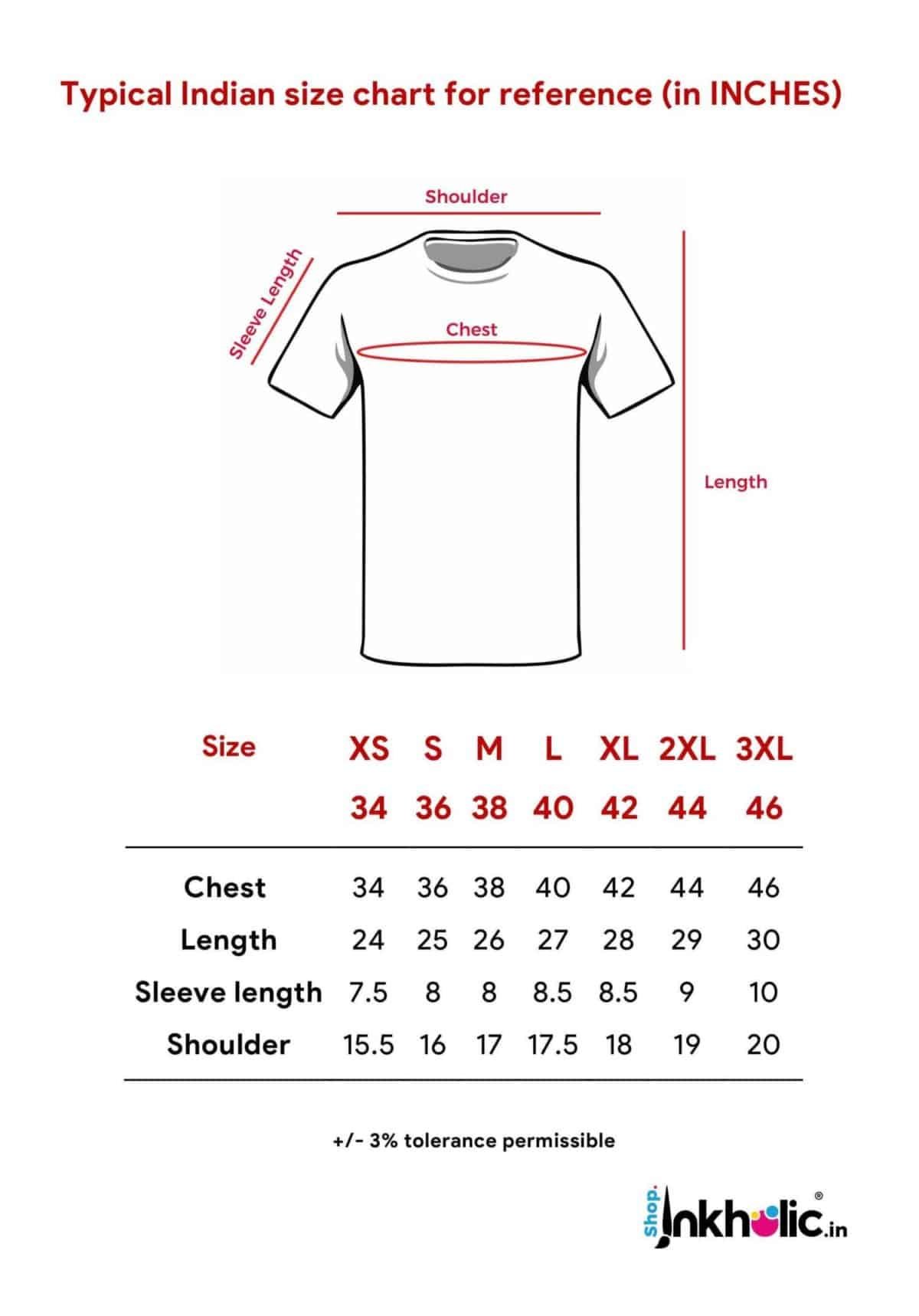 Cloth Size Chart In India